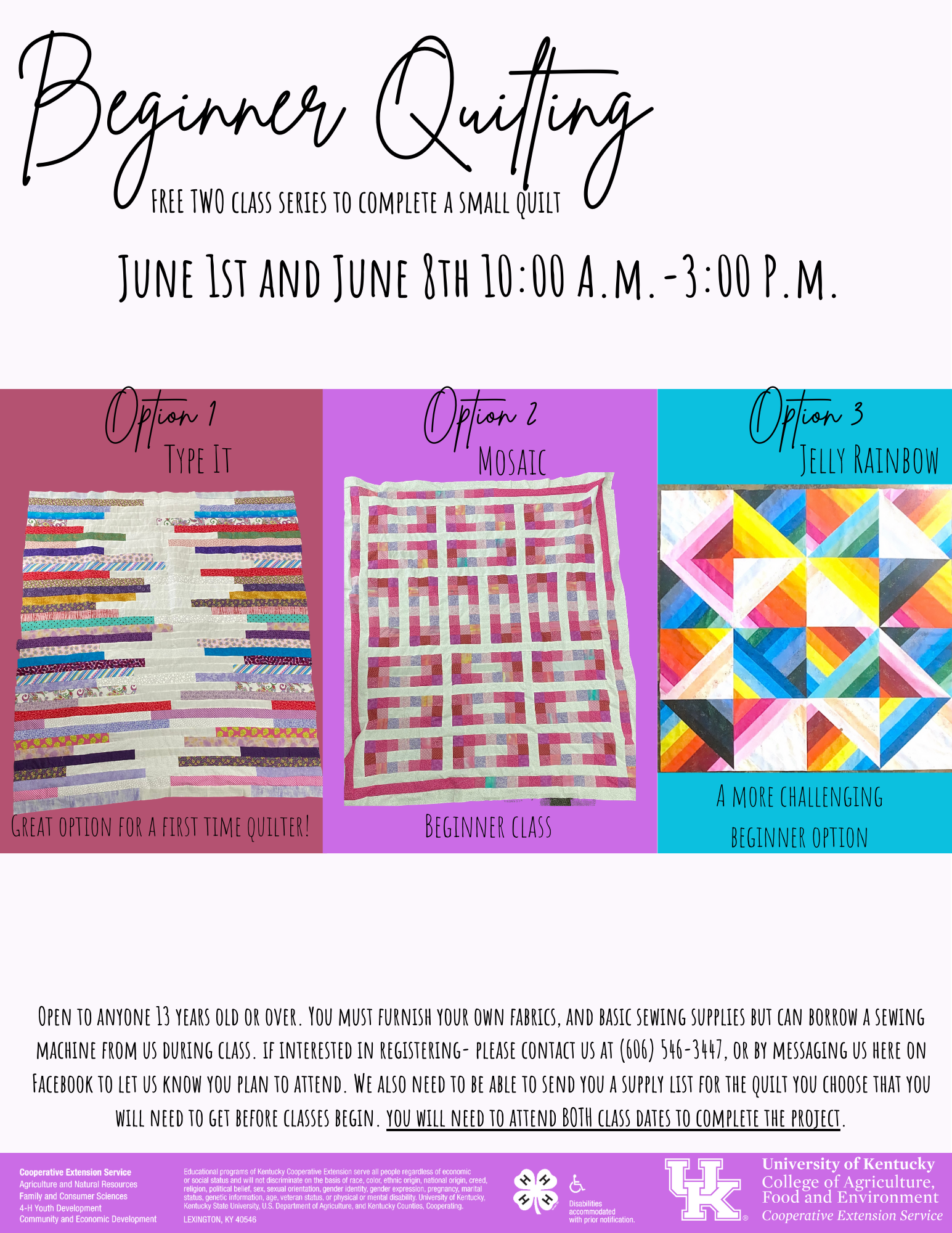 quilting flyer