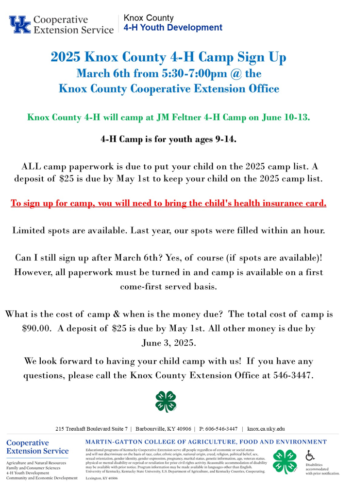 4-H Camp 